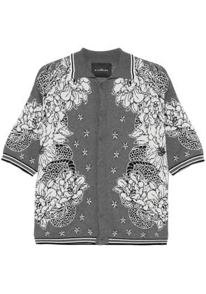 John Richmond floral-pattern shirt - Grey