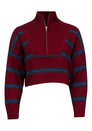 STAUD Hampton striped sweater - Red