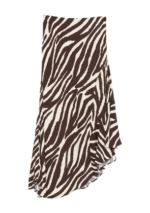 TWINSET zebra print skirt - Brown