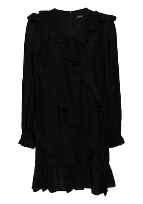 tout a coup ruffled mini dress - Black