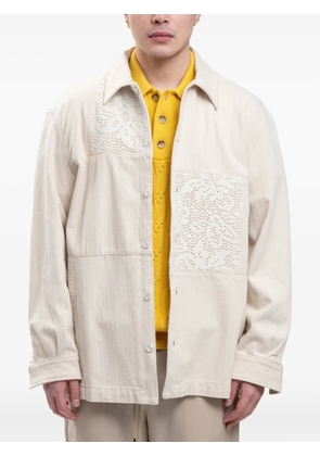 Drôle De Monsieur patchwork shirt - Neutrals