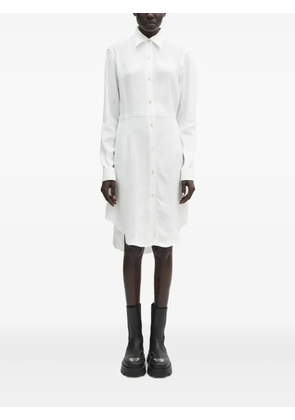 Wales Bonner high-low shirt mini dress - White