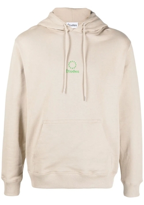 Études Studio logo-embroidered organic cotton hoodie - Neutrals
