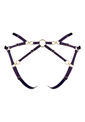 Bordelle Amela embroidered open-back brief - Purple