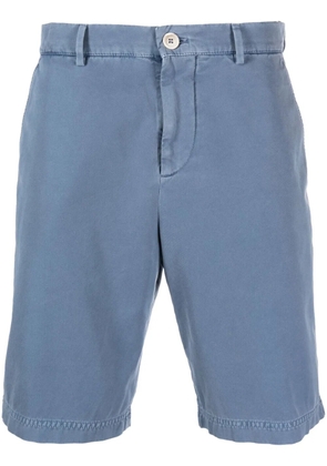 Brunello Cucinelli mid-rise cotton shorts - Blue