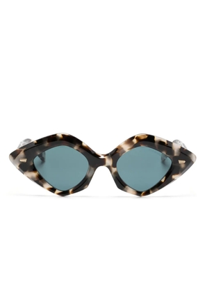 Cutler & Gross tortoiseshell-effect oversize sunglasses - Grey