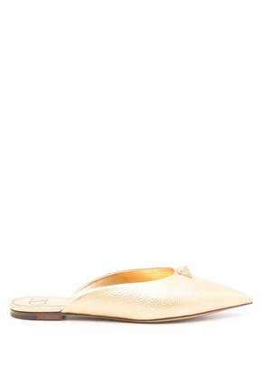 Valentino Garavani Roman Stud metallic mules - Gold