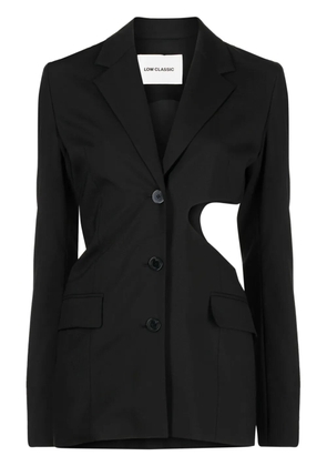 Low Classic notched-lapels cut-out detailing blazer - Black