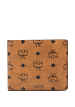 MCM logo-print wallet - Brown