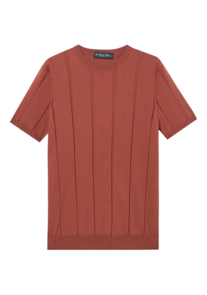Brooks Brothers cotton ribbed T-shirt - Brown
