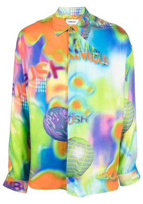 AMBUSH graphic-print long-sleeve shirt - Blue