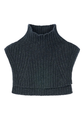 BOMPARD cropped ribbed bib - Grey