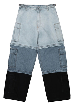 VETEMENTS Deconstructed Triple cargo trousers - Blue