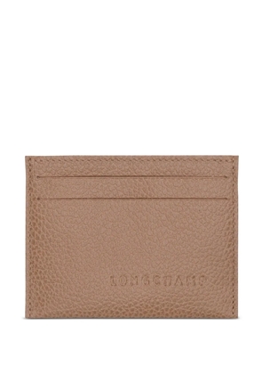 Longchamp The Foulonné leather cardholder - Neutrals