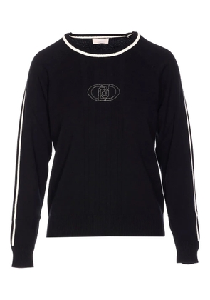 LIU JO crystal-embellished crew-neck sweatshirt - Black