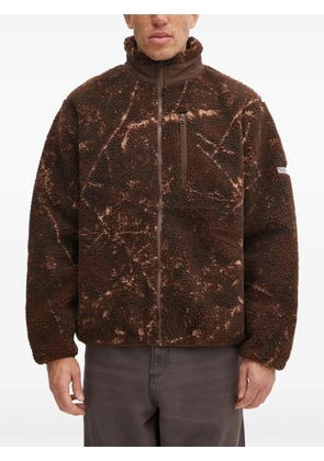 NO PROBLEMO zip-up fleece jacket - Brown