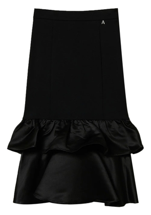 TWINSET ruffle-detailing midi skirt - Black