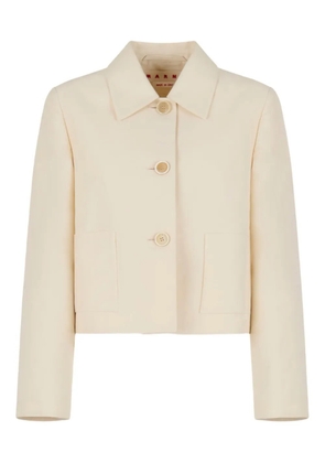Marni cotton cropped jacket - White