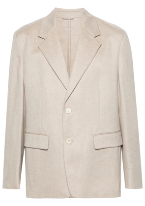 Prada triangle-logo cashmere blazer - Neutrals