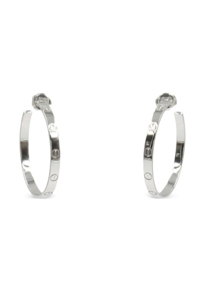 Cartier 2010s 18K white gold Love hoop earrings - Silver