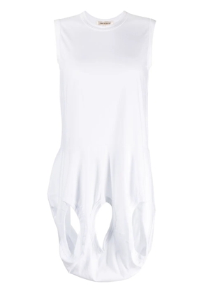 Comme Des Garçons cut-out cotton tank top - White