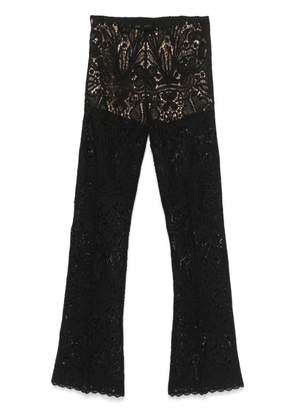 TWINSET lace-panel trousers - Black