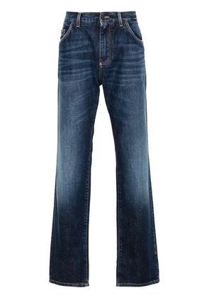 Dolce & Gabbana logo-embroidered jeans - Blue
