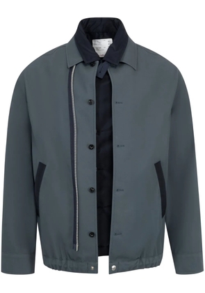 sacai Twill bomber jacket - Blue