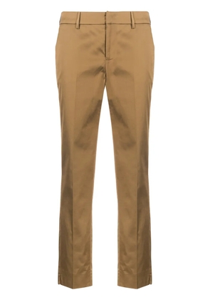 PT Torino cropped slim-fit trousers - Brown