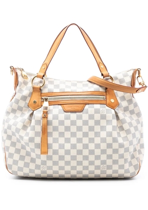 Louis Vuitton Pre-Owned 2010 Damier Azur Evora MM satchel - White