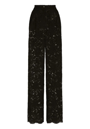 Dolce & Gabbana DNA floral lace tailored trousers - Black