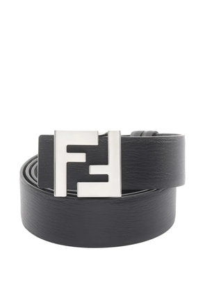 Fendi Pre-Owned 2020s square FF reversible leather belt - Black