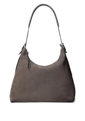 LEMAIRE belted suede shoulder bag - Grey