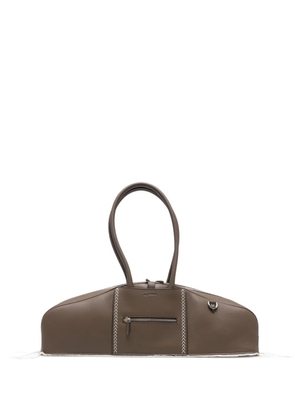 SONIA CARRASCO top-handle stitched-detailing tote bag - Brown