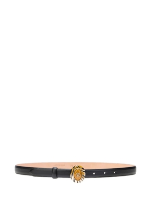 Roberto Cavalli striped-embellished leather belt - Black