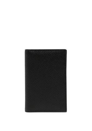 Smythson logo-print leather cardholder - Black