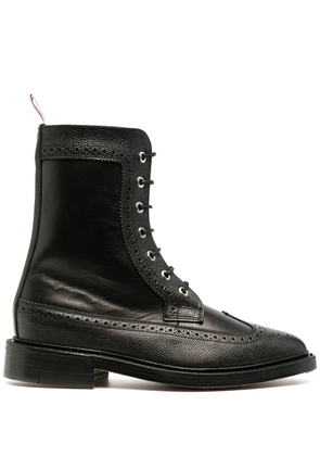 Thom Browne brogue-detail combat boots - Black