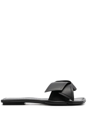 Acne Studios bow-detailing leather slides - Black