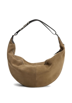 LEMAIRE suede leather zip shoulder bag - Neutrals