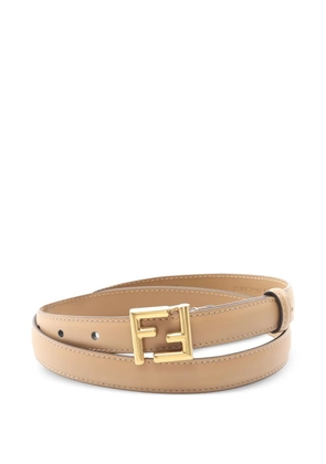 Fendi Pre-Owned FF logo buckle leather belt - Neutrals