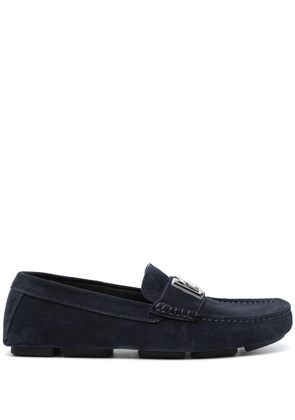 Dolce & Gabbana logo-lettering loafers - Blue