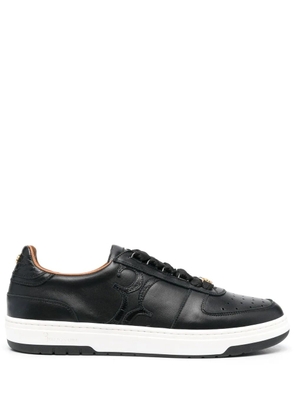Billionaire logo-detail leather sneakers - Black