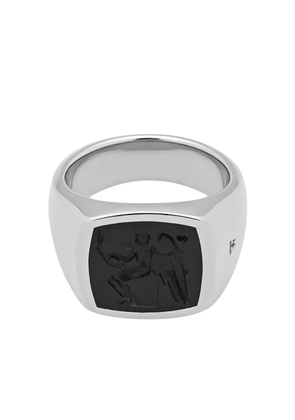 Tom Wood Cushion Eros onyx-embellished ring - Metallic