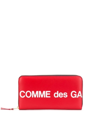 Comme Des Garçons Wallet rectangular logo print wallet - Red