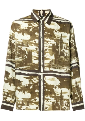 Jean Paul Gaultier Pre-Owned London print shirt - Green