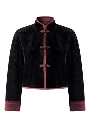 Shanghai Tang velvet button-fastening jacket - Black