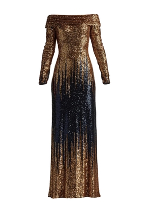 Tadashi Shoji Vionne gown dress - Gold