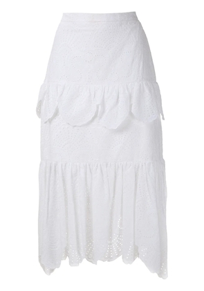 Olympiah Nielle laise midi skirt - White