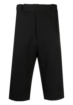 Prada logo patch cropped trousers - Black