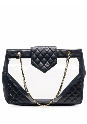 CHANEL Pre-Owned 2004 diamond-quilted beach bag - Blue